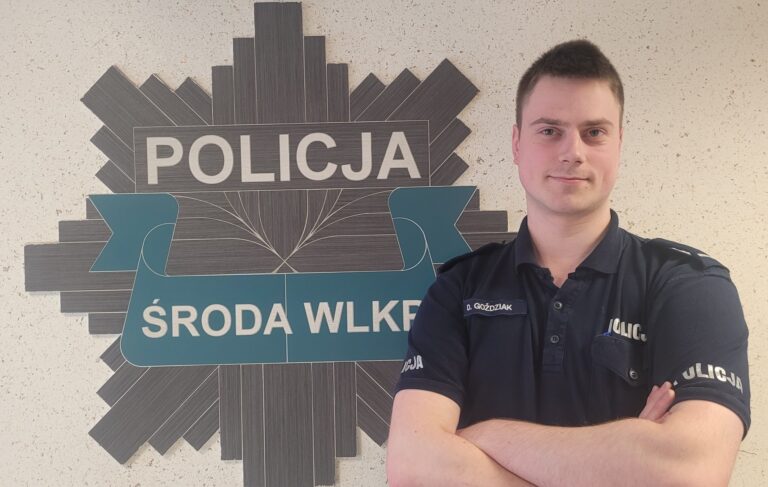Zatrzymał pijanego kierowcę. Policjant ze Środy tego dnia nie pracował.