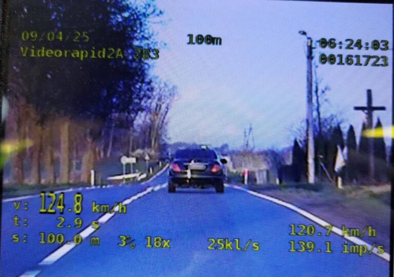 Rekordzista przekroczył prędkość o 54 km/h. Policjanci zatrzymali kierowcę w Rusiborku