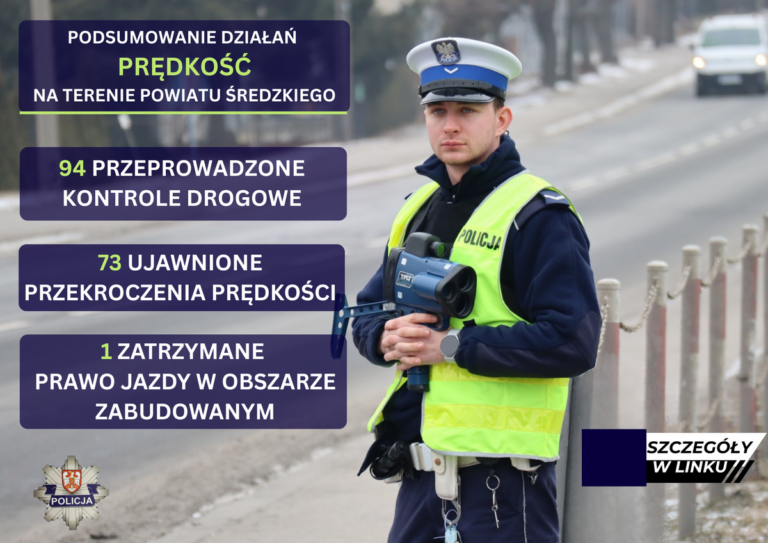 Średzcy policjanci podsumowali akcję „Prędkość”